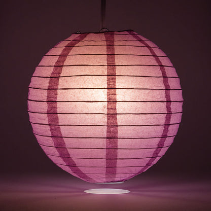 16" Violet / Orchid Round Paper Lantern, Even Ribbing, Chinese Hanging Wedding & Party Decoration - PaperLanternStore.com - Paper Lanterns, Decor, Party Lights & More