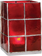 Red & Silver Moku Tall Capiz Candle Holder - PaperLanternStore.com - Paper Lanterns, Decor, Party Lights & More