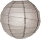 BULK PACK (12) 16" Gray / Grey Round Paper Lantern, Crisscross Ribbing, Chinese Hanging Wedding & Party Decoration - PaperLanternStore.com - Paper Lanterns, Decor, Party Lights & More