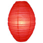 Red Kawaii Unique Oval Egg Shaped Paper Lantern, 10-inch x 14-inch - PaperLanternStore.com - Paper Lanterns, Decor, Party Lights & More