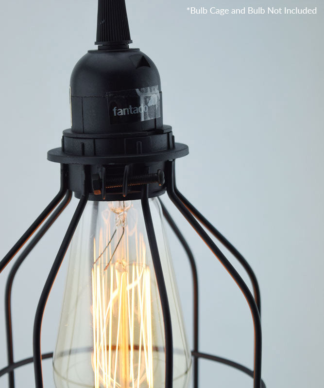 Single Socket Black Pendant Light Lamp Cord for Lanterns & Light Bulbs, Switch, 11 FT - PaperLanternStore.com - Paper Lanterns, Decor, Party Lights & More