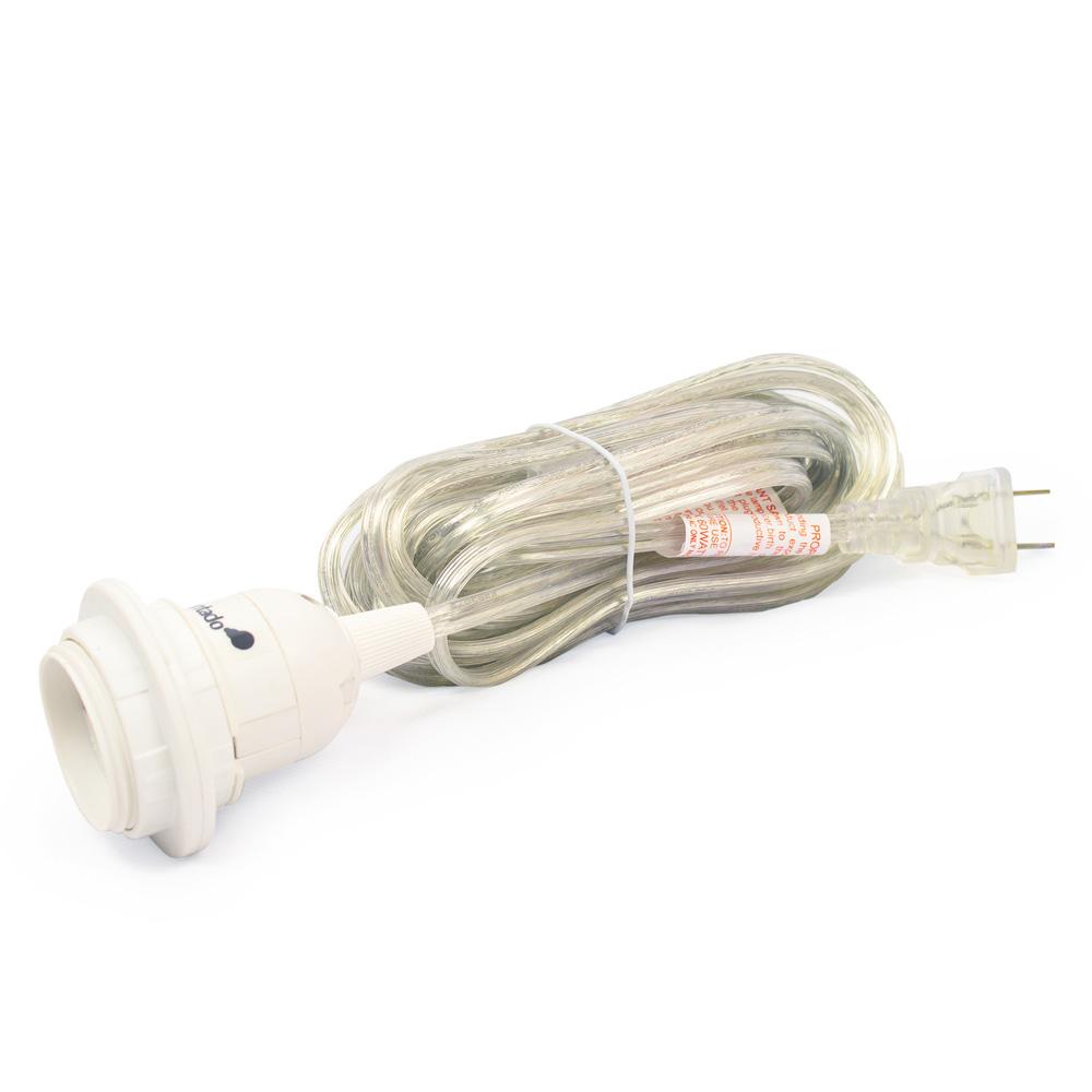 BULK PACK (6) Single Socket Pendant Light Cord Kits for Lanterns (11FT, Switch, Clear) - PaperLanternStore.com - Paper Lanterns, Decor, Party Lights & More