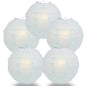 BULK PACK (5) 18" Arctic Spa Blue Round Paper Lantern, Irregular Ribbed, Chinese Hanging Wedding & Party Decoration - PaperLanternStore.com - Paper Lanterns, Decor, Party Lights & More