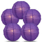 BULK PACK (5) 20" Royal Purple Round Paper Lantern, Crisscross Ribbing, Chinese Hanging Wedding & Party Decoration - PaperLanternStore.com - Paper Lanterns, Decor, Party Lights & More