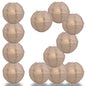 BULK PACK (12) 18" Dusty Sand Rose Round Paper Lantern, Crisscross Ribbing, Chinese Hanging Wedding & Party Decoration - PaperLanternStore.com - Paper Lanterns, Decor, Party Lights & More