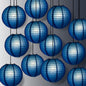 12 PACK | 12" Navy Blue Even Ribbing Round Paper Lantern, Hanging Combo Set - PaperLanternStore.com - Paper Lanterns, Decor, Party Lights & More