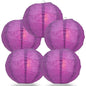 BULK PACK (5) 28" Violet / Orchid Round Paper Lantern, Crisscross Ribbing, Chinese Hanging Wedding & Party Decoration - PaperLanternStore.com - Paper Lanterns, Decor, Party Lights & More