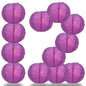 BULK PACK (12) 28" Violet / Orchid Round Paper Lantern, Crisscross Ribbing, Chinese Hanging Wedding & Party Decoration - PaperLanternStore.com - Paper Lanterns, Decor, Party Lights & More
