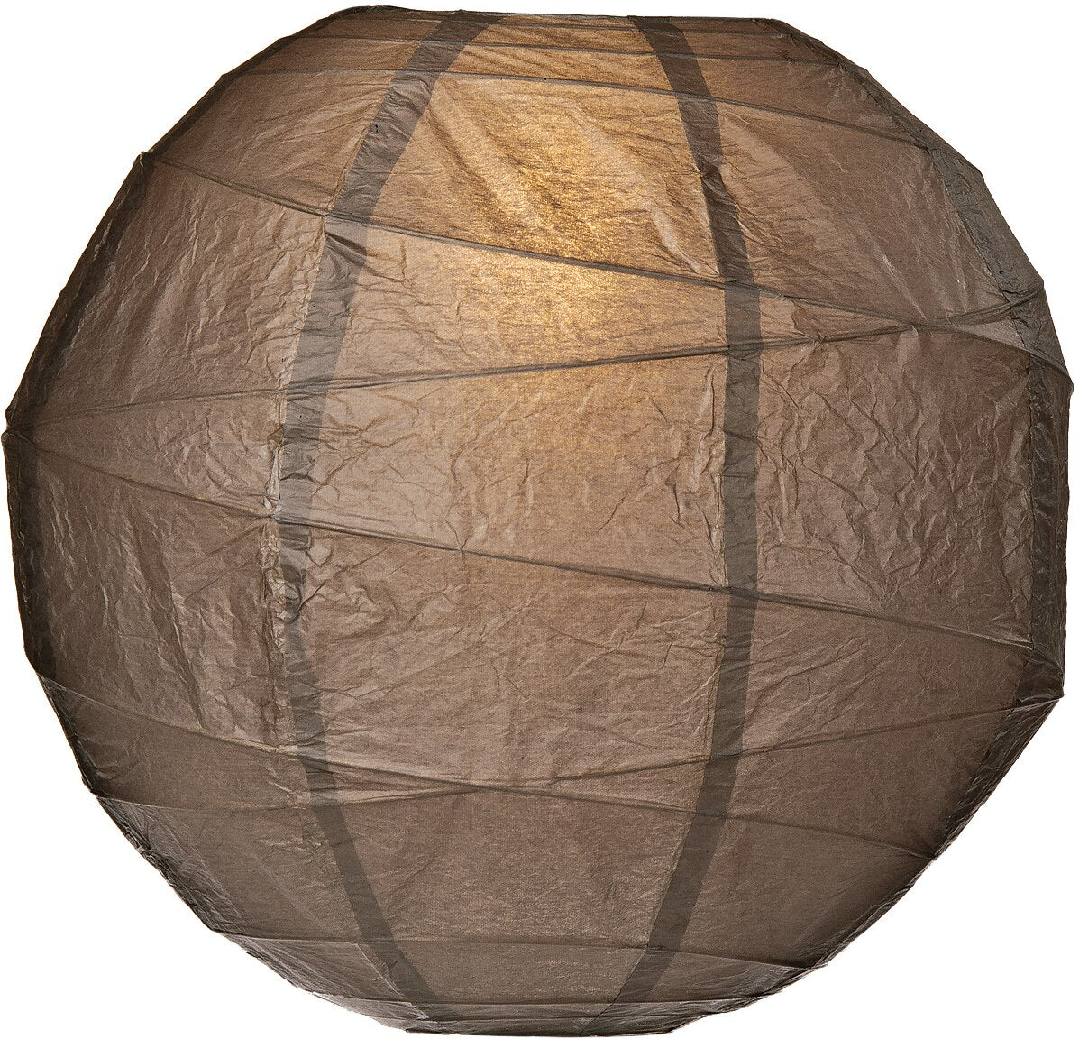 BULK PACK (12) 36" Driftwood Grey Round Paper Lantern, Crisscross Ribbing, Chinese Hanging Wedding & Party Decoration - PaperLanternStore.com - Paper Lanterns, Decor, Party Lights & More