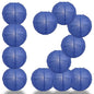 BULK PACK (12) 32" Dark Blue Round Paper Lantern, Crisscross Ribbing, Chinese Hanging Wedding & Party Decoration - PaperLanternStore.com - Paper Lanterns, Decor, Party Lights & More