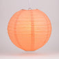 BULK PACK (12) 42" Peach / Orange Coral Round Paper Lantern, Even Ribbing, Chinese Hanging Wedding & Party Decoration - PaperLanternStore.com - Paper Lanterns, Decor, Party Lights & More