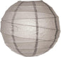 BULK PACK (12) 32" Gray / Grey Round Paper Lantern, Crisscross Ribbing, Chinese Hanging Wedding & Party Decoration - PaperLanternStore.com - Paper Lanterns, Decor, Party Lights & More