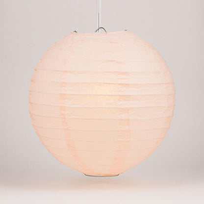 BULK PACK (12) 42" Rose Quartz Pink Round Paper Lantern, Even Ribbing, Chinese Hanging Decoration for Weddings and Parties - PaperLanternStore.com - Paper Lanterns, Decor, Party Lights & More