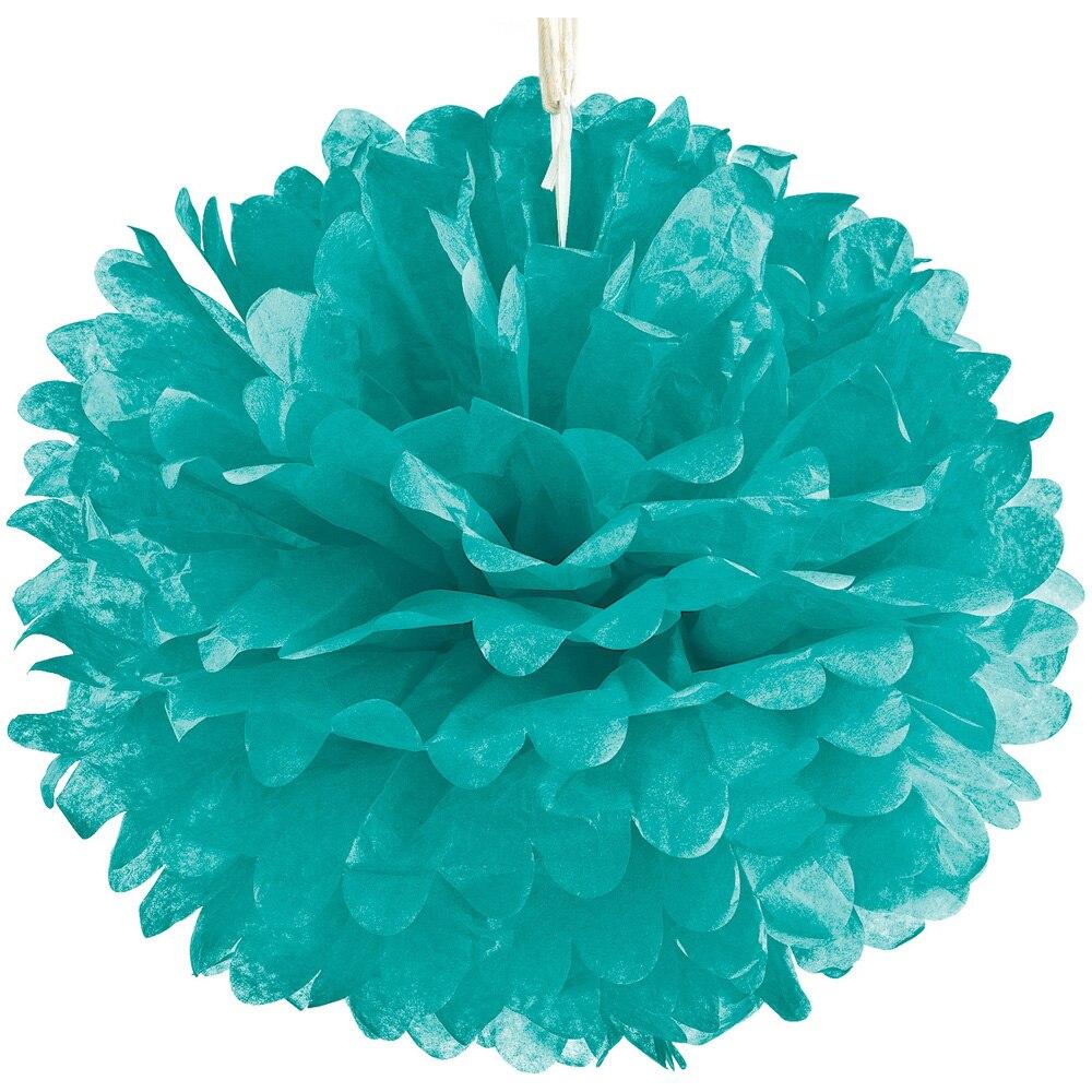 Robin Egg 15 Inch Tissue Paper Flower Pom Pom - PaperLanternStore.com - Paper Lanterns, Decor, Party Lights & More