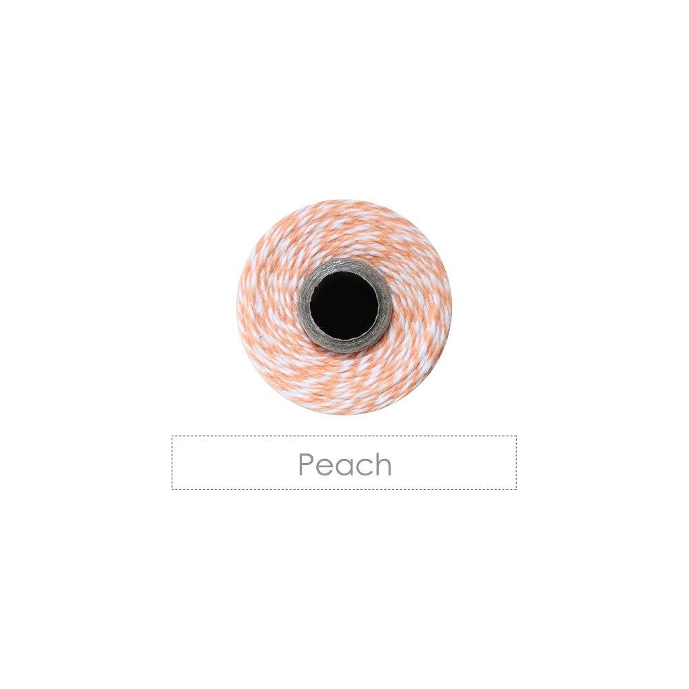 Peach Striped Baker's Twine 240 Yards - PaperLanternStore.com - Paper Lanterns, Decor, Party Lights & More