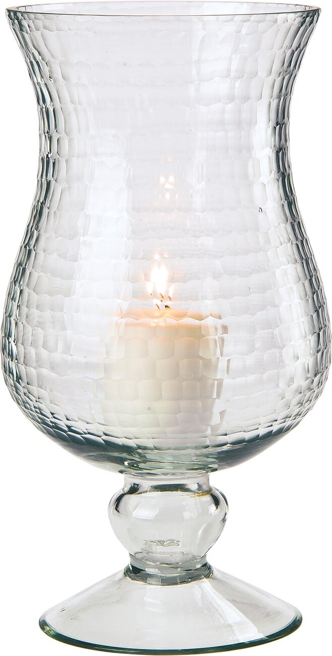 Large Clear Glass Hurricane Candle Holder - PaperLanternStore.com - Paper Lanterns, Decor, Party Lights & More