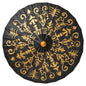 Black 28 Inch Gilded Henna Design Mulberry Paper Parasol - PaperLanternStore.com - Paper Lanterns, Decor, Party Lights & More