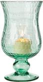 Small Ice Blue Glass Hurricane Candle Holder - PaperLanternStore.com - Paper Lanterns, Decor, Party Lights & More