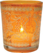 Orange & Gold Sarah Glass Candle Holder - PaperLanternStore.com - Paper Lanterns, Decor, Party Lights & More