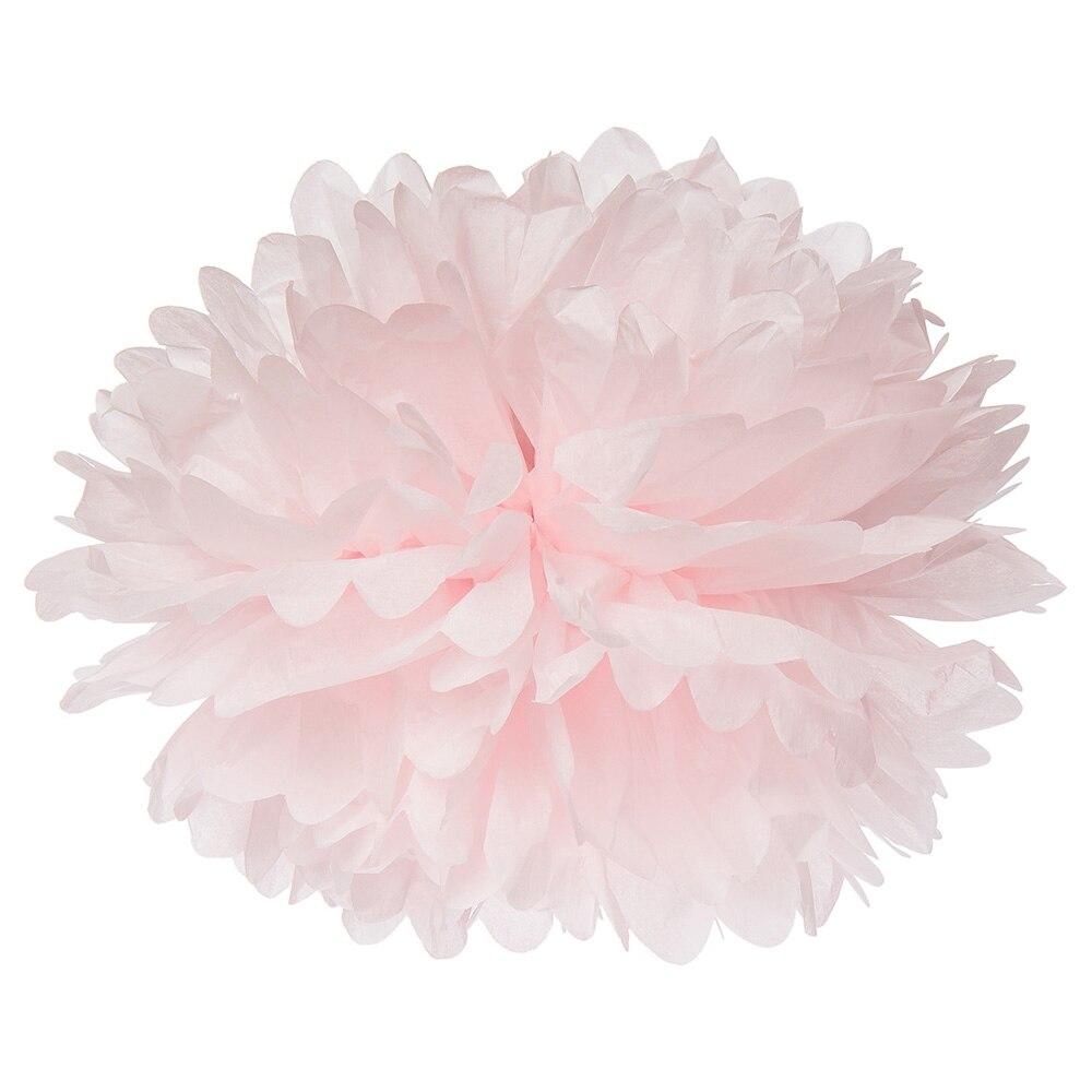 Rose Quartz 15 Inch Tissue Paper Flower Pom Pom - PaperLanternStore.com - Paper Lanterns, Decor, Party Lights & More