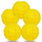 5 PACK | 12" Yellow Even Ribbing Round Paper Lanterns - PaperLanternStore.com - Paper Lanterns, Decor, Party Lights & More
