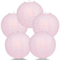 5 PACK | 12" Pink Even Ribbing Round Paper Lanterns - PaperLanternStore.com - Paper Lanterns, Decor, Party Lights & More