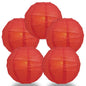 5 PACK | 12"  Red Crisscross Ribbing, Hanging Paper Lanterns - PaperLanternStore.com - Paper Lanterns, Decor, Party Lights & More