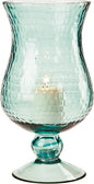 Large Ice Blue Glass Hurricane Candle Holder - PaperLanternStore.com - Paper Lanterns, Decor, Party Lights & More