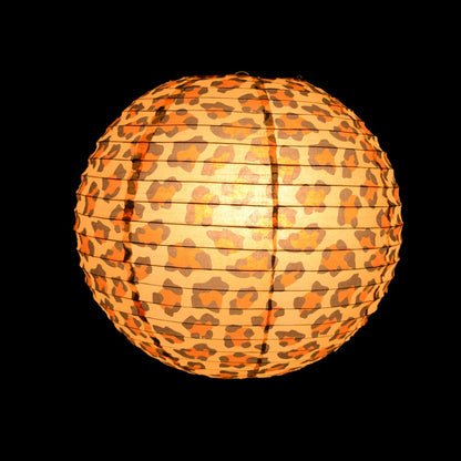14" 4-Pack Safari Animal Print Cheetah Giraffe Tiger Zebra Paper Lanterns Party Variety Pack