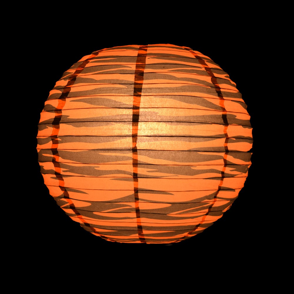 14" 4-Pack Safari Animal Print Cheetah Giraffe Tiger Zebra Paper Lanterns Party Variety Pack