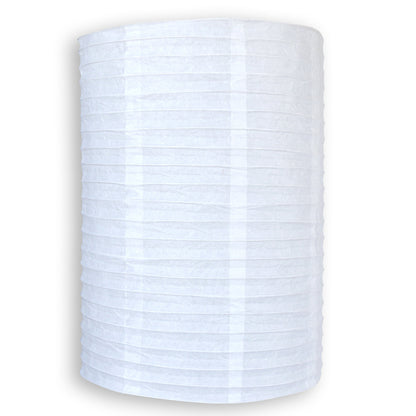 White Cylinder Unique Shaped Paper Lantern, 14-inch x 20-inch