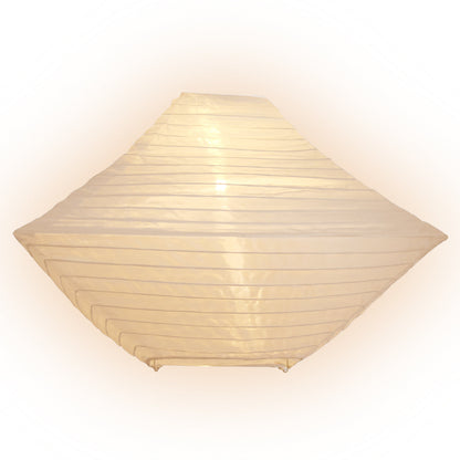 3-PACK | 14" White Pagoda Unique Shaped Shimmering Nylon Lantern