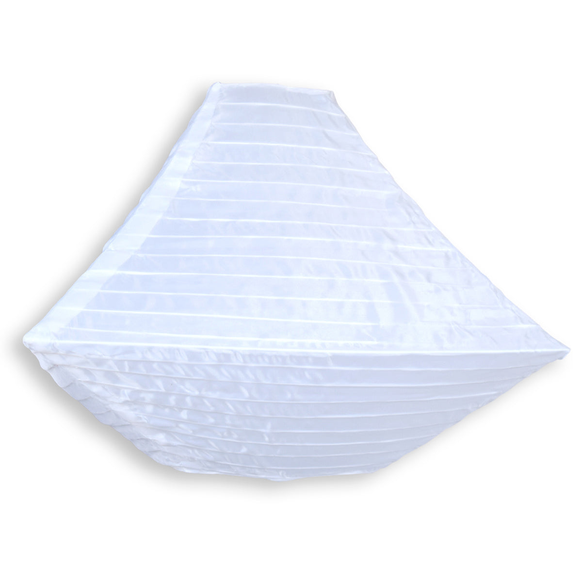 3-PACK | 14" White Pagoda Unique Shaped Shimmering Nylon Lantern