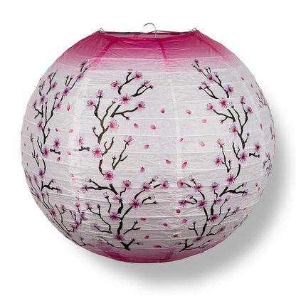 14 Inch Pink Cherry Blossom 6pc Paper Lantern Party Pack