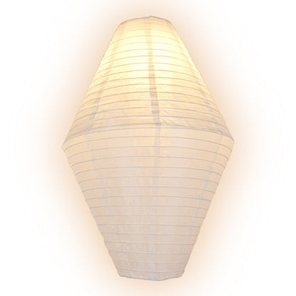 3-PACK | White Diamond Unique Shaped Shimmering Nylon Lanterns