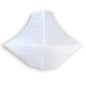 16" White Pagoda Unique Shaped Shimmering Nylon Lantern