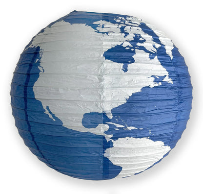 12 PACK | 16" World Earth Globe Paper Lantern