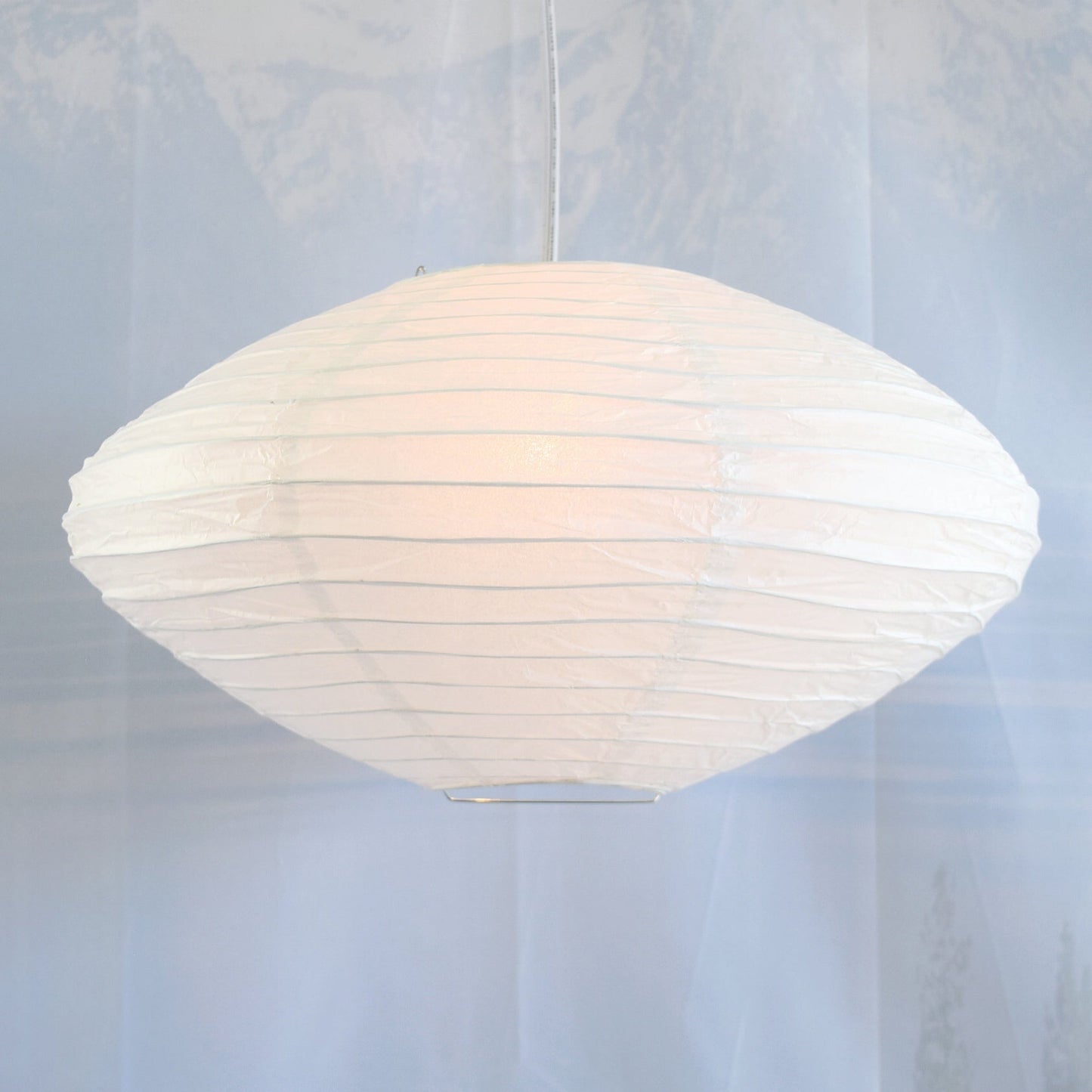 16" White Saturn Paper Lantern