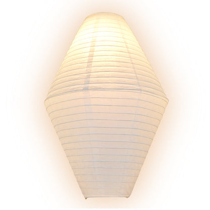 White Diamond Unique Shaped Paper Lantern, 16-inch x 24-inch