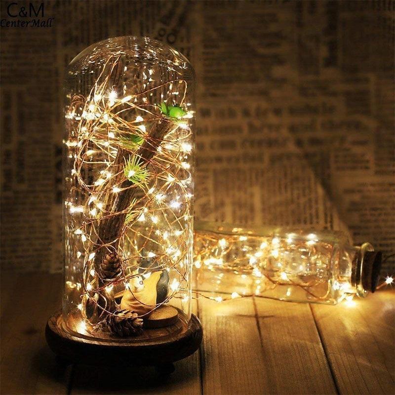 7 FT | 20 LED Weatherproof Battery Operated Cool White Copper Wire Fairy String Lights With Timer - PaperLanternStore.com - Paper Lanterns, Decor, Party Lights & More
