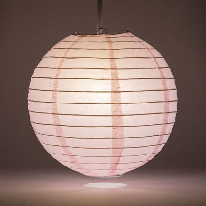 30" Pink Jumbo Round Paper Lantern, Even Ribbing, Chinese Hanging Wedding & Party Decoration - PaperLanternStore.com - Paper Lanterns, Decor, Party Lights & More