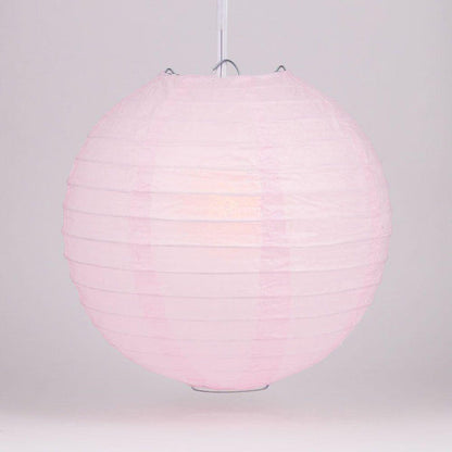 BULK PACK (5) 8" Pink Round Paper Lantern, Even Ribbing, Chinese Hanging Wedding & Party Decoration - PaperLanternStore.com - Paper Lanterns, Decor, Party Lights & More