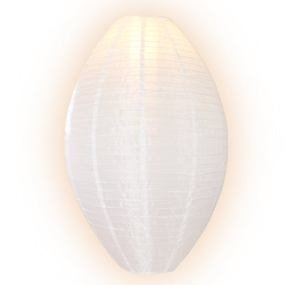 3-PACK | Large White Kawaii Unique Oval Egg Shaped Shimmering Nylon Lanterns