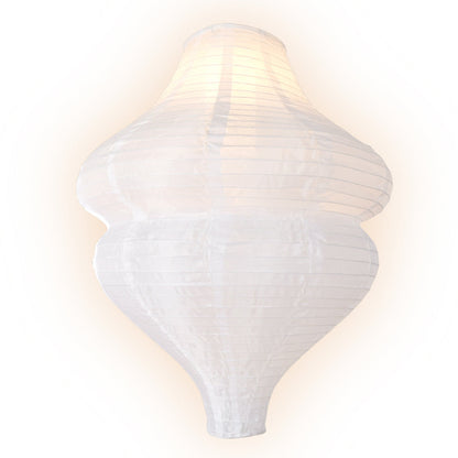Jumbo White Beehive Unique Shaped Shimmering Nylon Lanterns, 24-inch x 30-inch (Value Packs)
