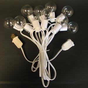 25 ft. White 25-Socket Globe String Lights with 12 inch spacing (5 watt light bulbs included) - PaperLanternStore.com - Paper Lanterns, Decor, Party Lights & More