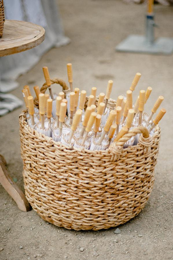 32" White Paper Parasol Umbrella - Luna Bazaar | Boho & Vintage Style Decor