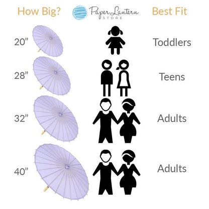 32" Navy Blue Paper Parasol Umbrella - PaperLanternStore.com - Paper Lanterns, Decor, Party Lights & More