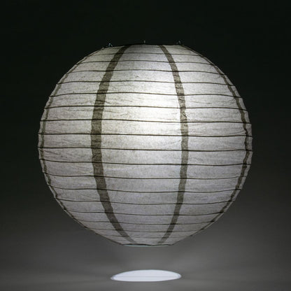 30" Driftwood Grey Jumbo Round Paper Lantern, Even Ribbing, Chinese Hanging Wedding & Party Decoration - PaperLanternStore.com - Paper Lanterns, Decor, Party Lights & More