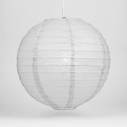 30" Grey Jumbo Round Paper Lantern, Even Ribbing, Chinese Hanging Wedding & Party Decoration - PaperLanternStore.com - Paper Lanterns, Decor, Party Lights & More