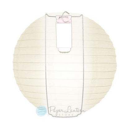 30" Grey Jumbo Round Paper Lantern, Even Ribbing, Chinese Hanging Wedding & Party Decoration - PaperLanternStore.com - Paper Lanterns, Decor, Party Lights & More